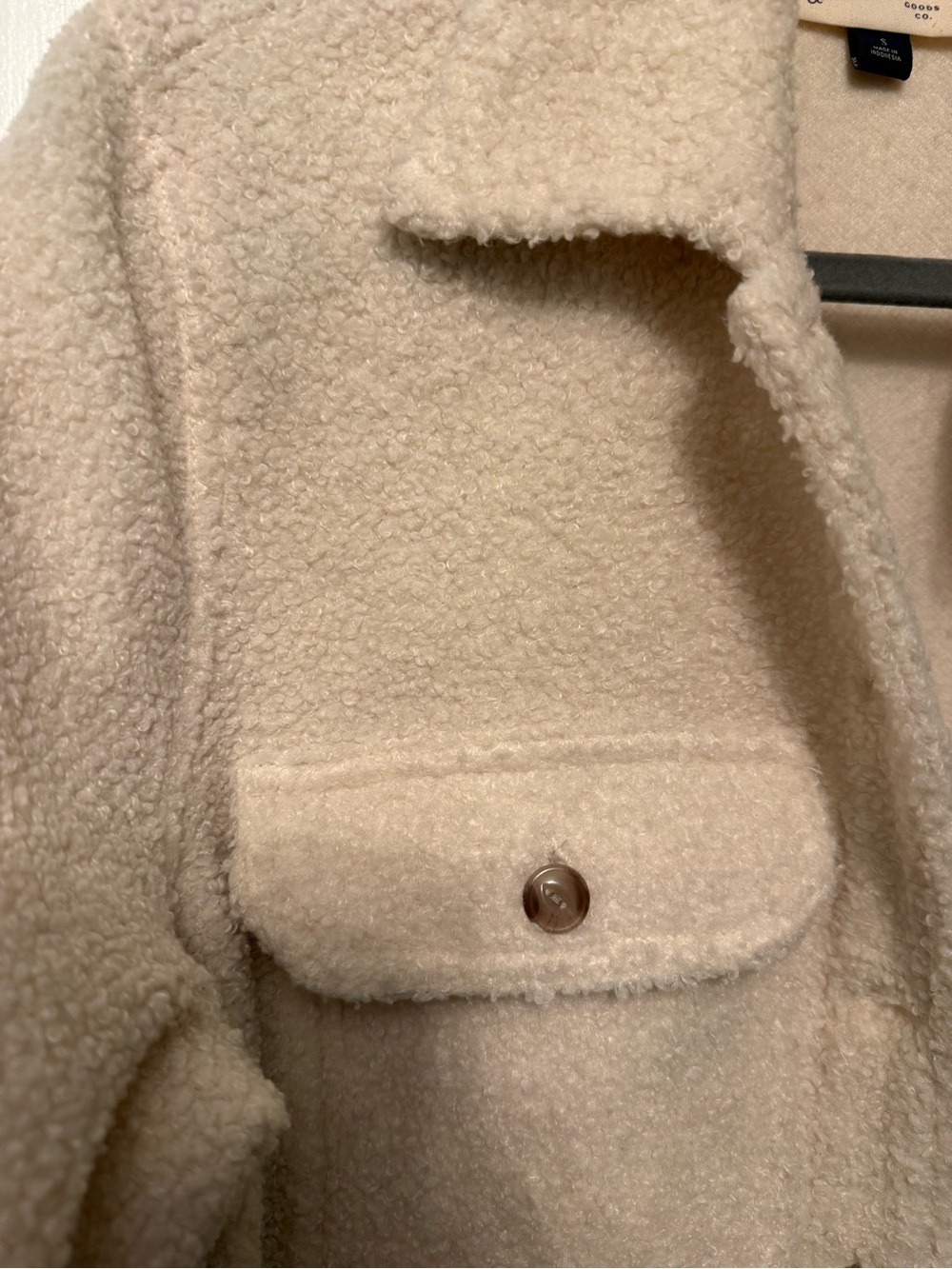 Universal Thread Cream Sherpa Shacket Jacket - Picture 3 of 3